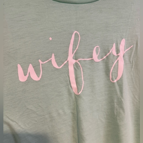 Wifey Mint Green Muscle Tank Top Size XL ☀️ - Picture 13 of 13